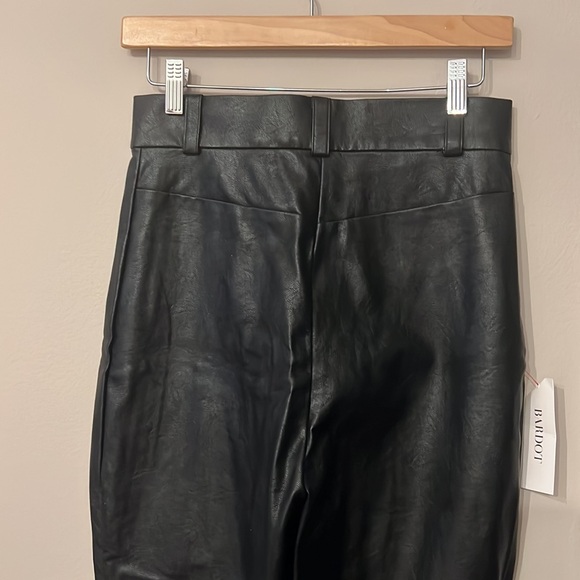 New Bardot Polly Vegan leather high rise trousers in black Size M (US size 6) - Picture 6 of 8